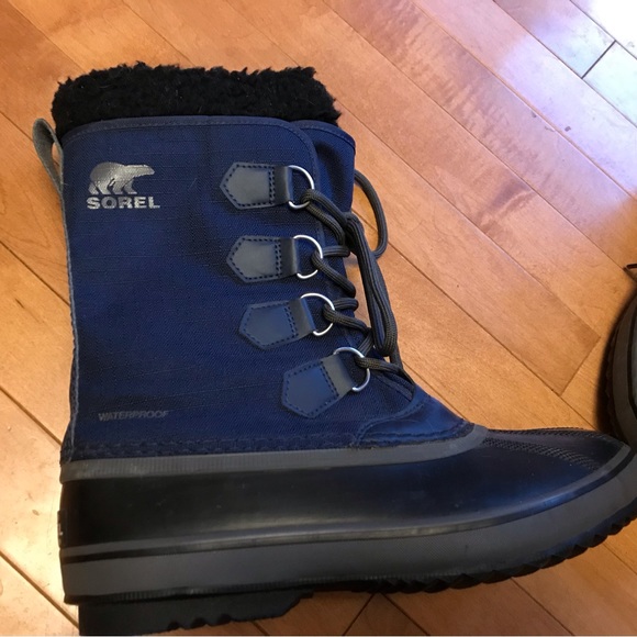 Sorel Shoes Mens Sorel Pac 964 Size 9 Winter Boots In Great Used Condition Navy Waterproof